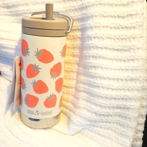 New Klean Kanteen 12 Oz. TKWIDE Twist Cap & Straw Cup BPA Free Vaccum Insulated